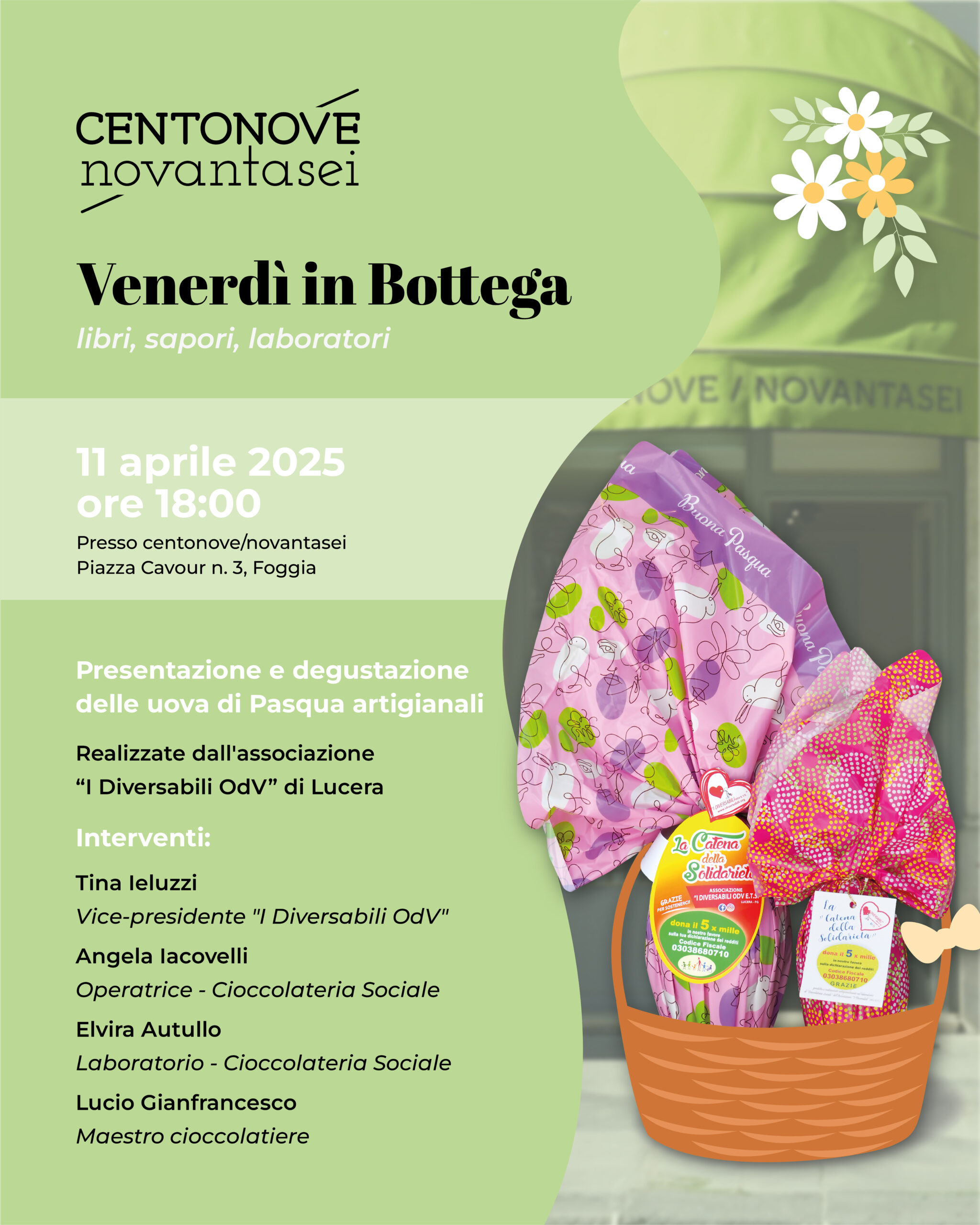 Le uova di Pasqua realizzate dalla Cioccolateria Sociale da centonove/novantasei