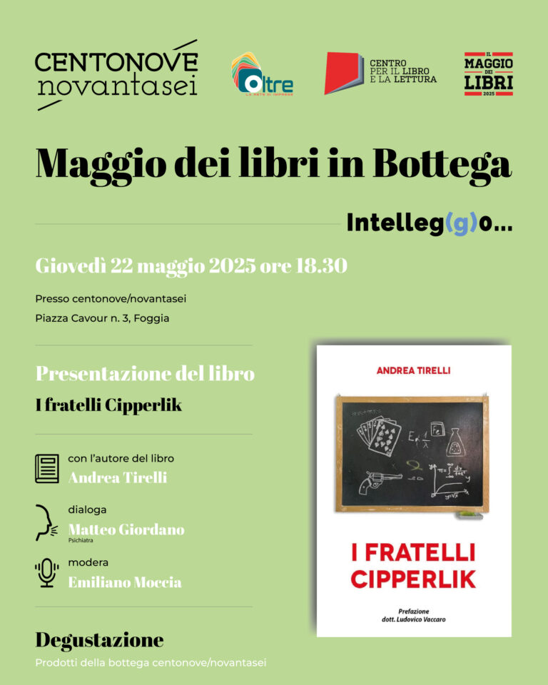 “I fratelli Cipperlik” di Andrea Tirelli al “Maggio dei Libri in bottega”